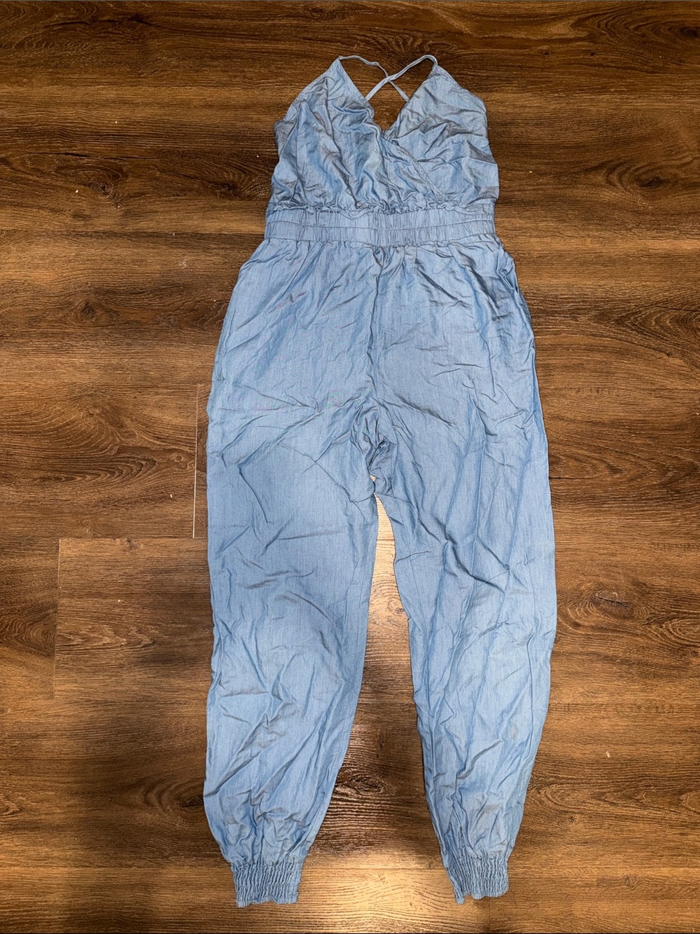 BEBE Light Blue Women's Jumpsuit with Elastic Waist